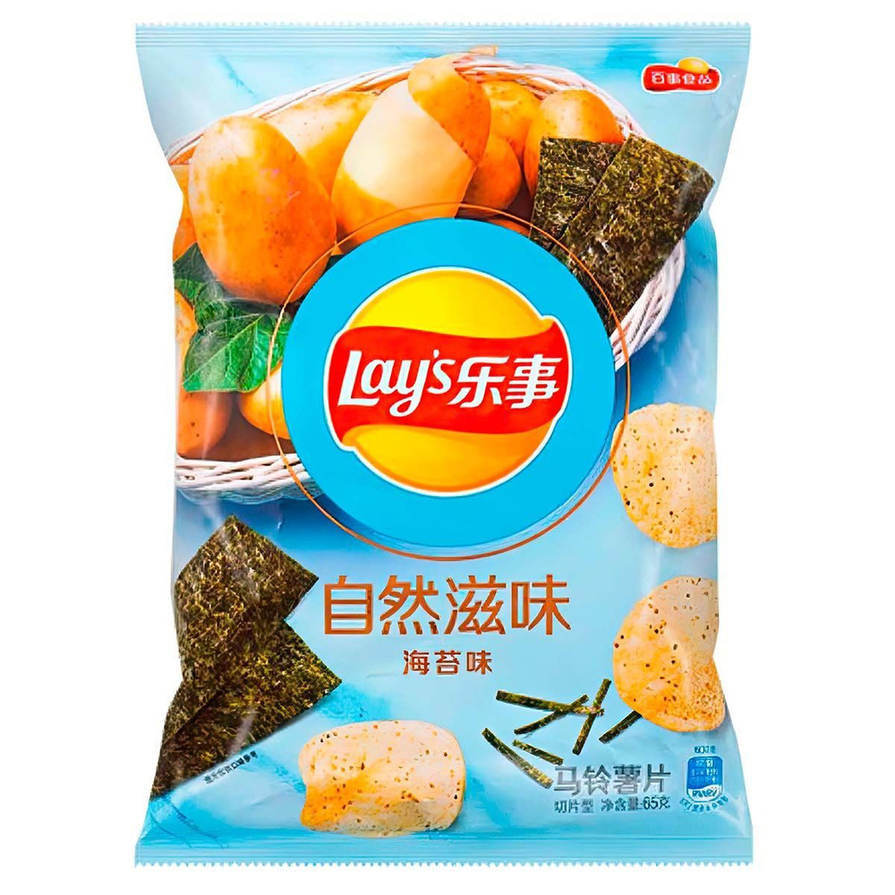 Картофельные чипсы Lay's Natural Seaweed со вкусом морской капусты ...