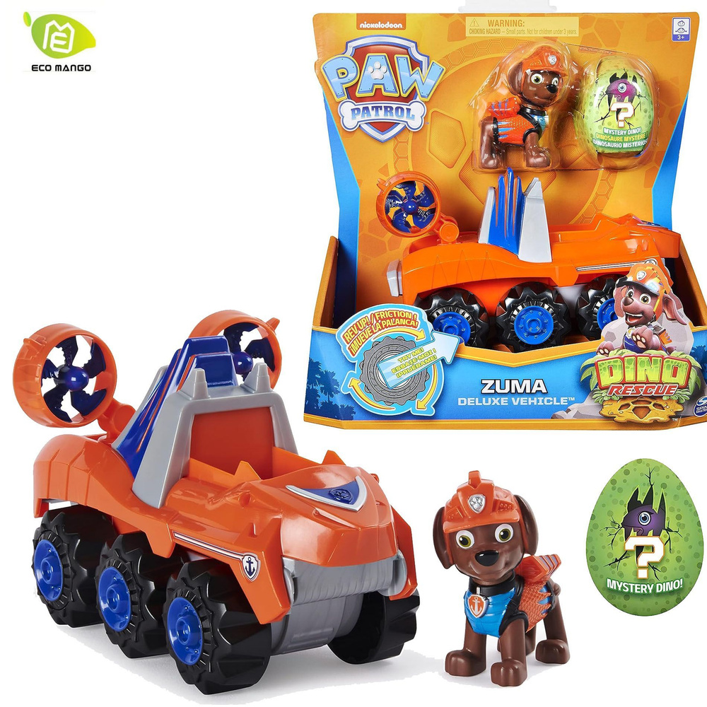 Paw Patrol Зума спасает динозавра автомобиль класса люкс с фигуркой  загадочного динозавра, Zuma 17 см - купить с доставкой по выгодным ценам в  интернет-магазине OZON (1194848258)