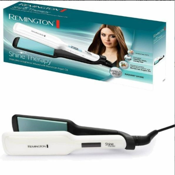 Выпрямитель для волос Remington Shine Therapy S8550, с широкими керамическими пластинами, цифровым дисплеем #1
