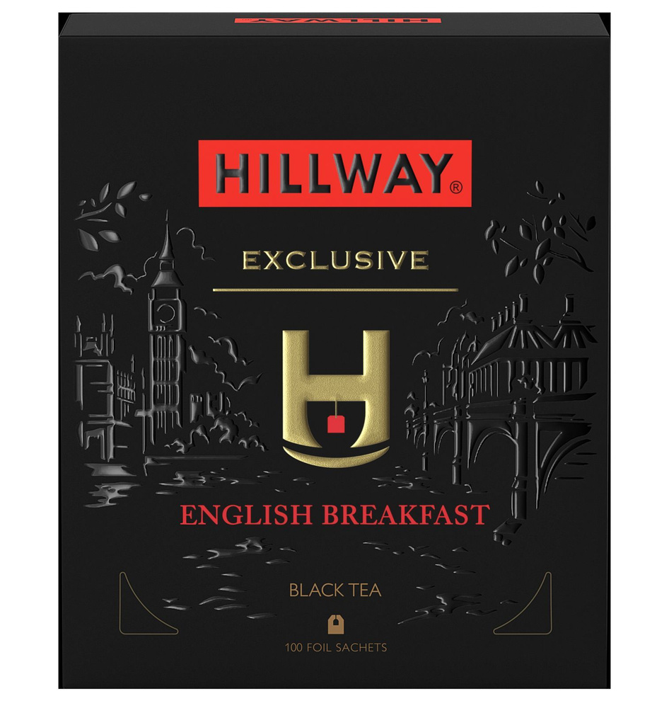 Чай в пакетиках черный Hillway English Breakfast, 100 шт #1