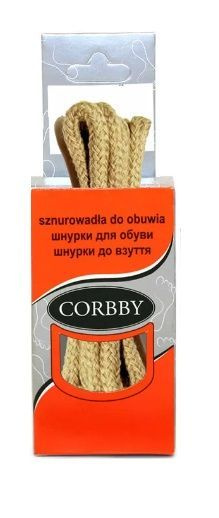 Corbby Шнурки круглые средние, 60 см, бежевые #1