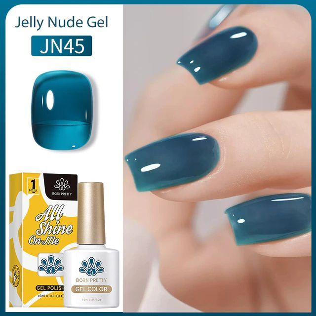 Борн Претти Гель-лак Полупрозрачный Витражный Цветной Jelly Nude,10мл #1