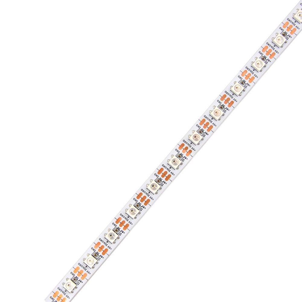 Светодиодная лента, 5В, 60 LED/m WS2812B_WHITE PCB IP20 - купить по ...
