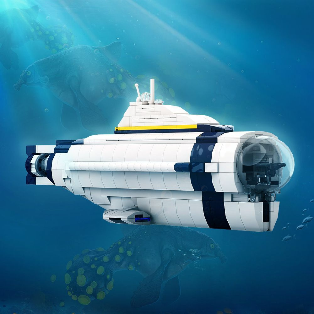 Конструктор детский игрушка MOC Subnautica / Субнаутика Циклоп Подводная лодка,Подарок на день рождения #1