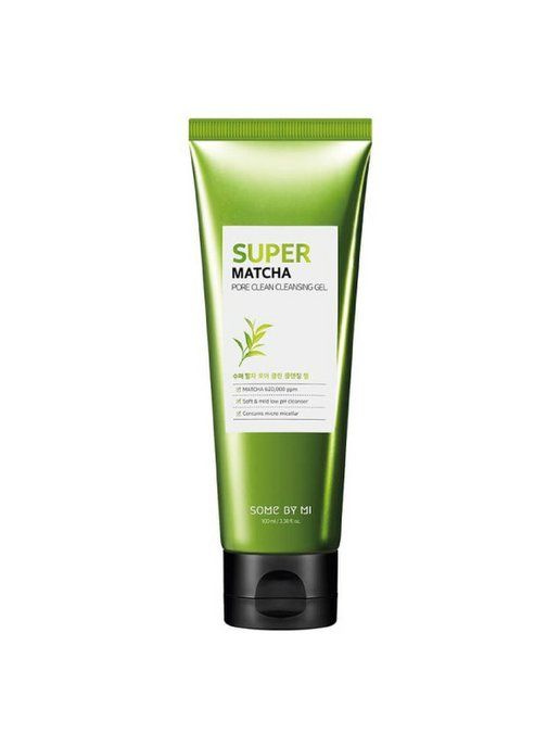 Очищающий гель для умывания с экстрактом чая матча SOME BY MI SUPER MATCHA PORE CLEAN CLEANSING GEL Объём100мл #1