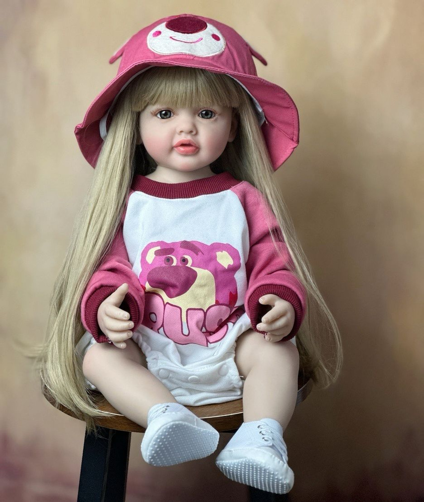 Кукла Реборн Силиконовая 55 см девушка/ Реалистичная кукла - купить с ...