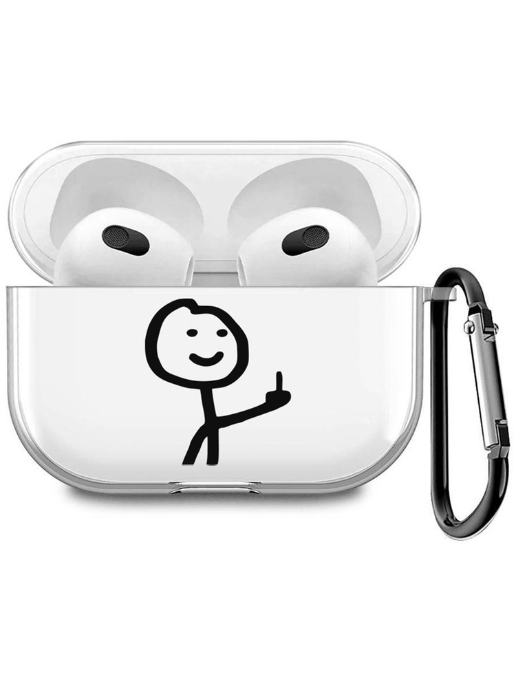 Силиконовый прозрачный чехол для наушников AirPods 3 (на АирПодс 3) с ...