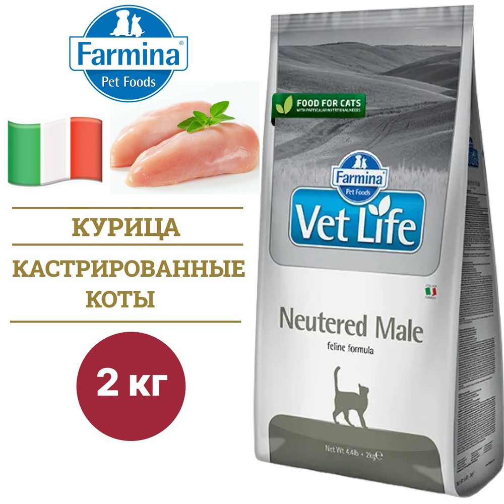 Сухой корм Farmina Vet Life Neutered Male, для кастрированных котов ...
