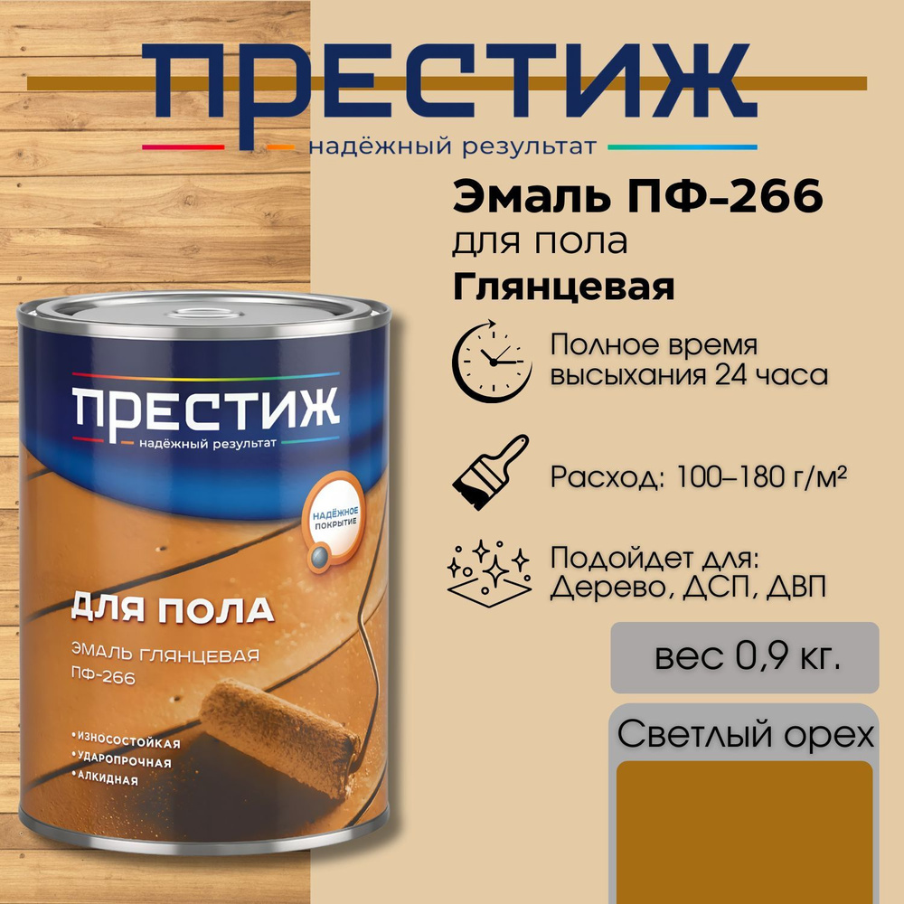 Эмаль ПФ-266, Алкидная, Глянцевое покрытие, светло-коричневый - купить в  интернет-магазине OZON по выгодной цене (357752130)