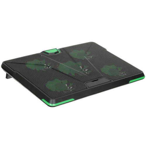 Подставка для ноутбука Crown CMLS-132 черный, до 19", вентиляторы - 5 шт, 40 дБ, USB хаб - 1, пластик #1