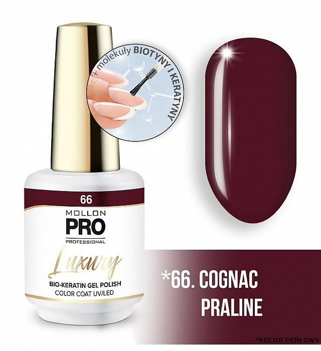 Mollon Pro/ Гель-лак LUXURY COLOR COAT №66 COGNAC PRALINE (8 ml) #1