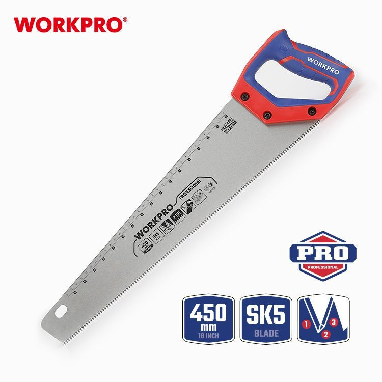 Ножовка по дереву SK5 450мм 7TPI WP215006 WorkPro #1