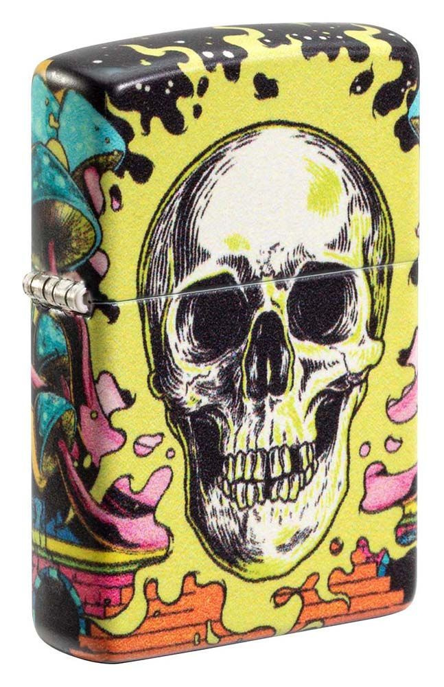 Зажигалка бензиновая Skull Design ZIPPO 48640 разноцветная кремниевая  #1