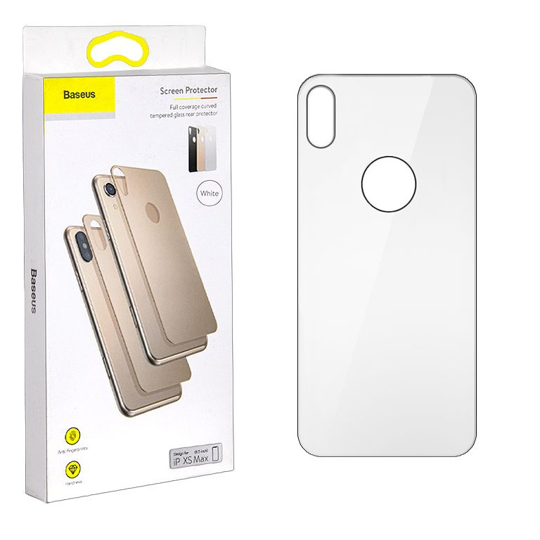 Защитное стекло iPhone XS Max назад Baseus белое - купить с доставкой ...