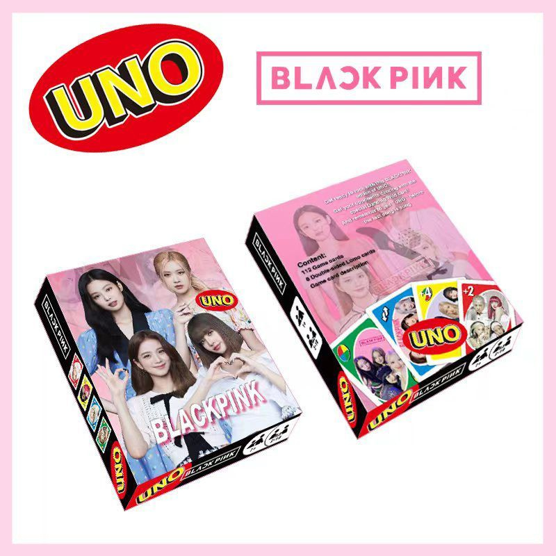 Карточная игра BlackPink UNO, корейская звездная настольная игра, набор из 112 карт  #1