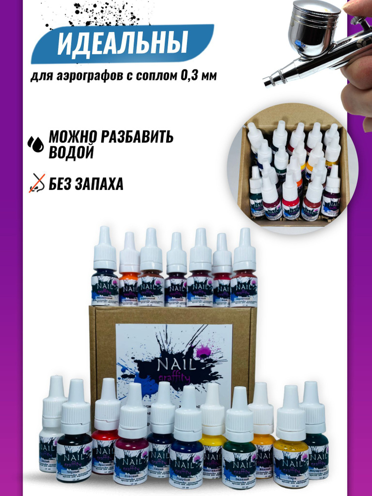 Набор красок для аэрографии "Базовый" купить на OZON по низкой цене ...