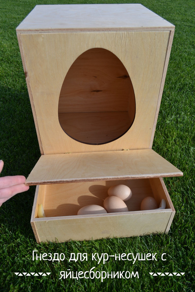 Гнездо для кур несушек HobbyFarm 4 секции с яйцесборником
