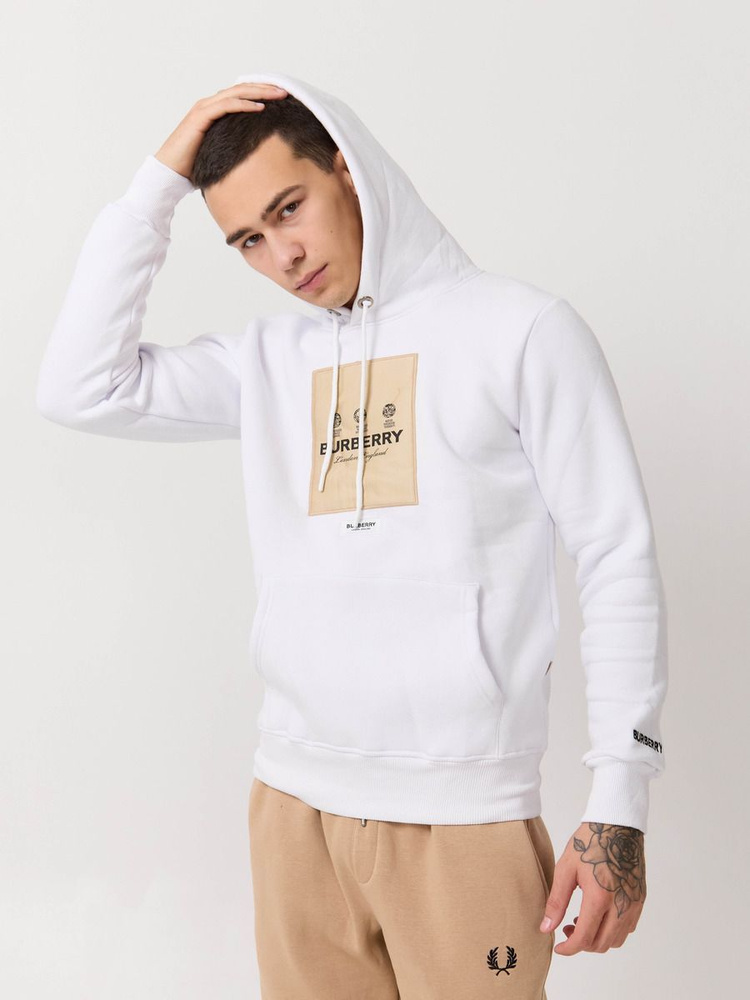 Burberry white shop hoodie