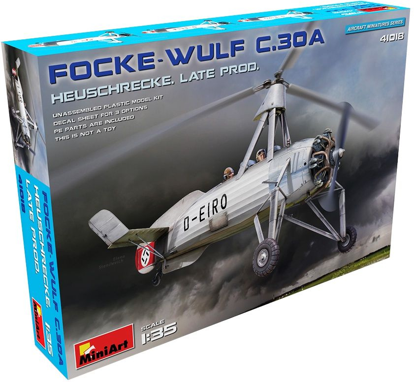 Сборная модель разведывательный автожир Focke Wulf FW C.30A Heuschrecke поздний (1/35) 41018 Miniart #1