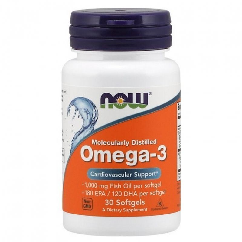NOW Omega (Омега) 3 1000 mg 30 softgels (30 софтгель) (Рыбий жир в ...
