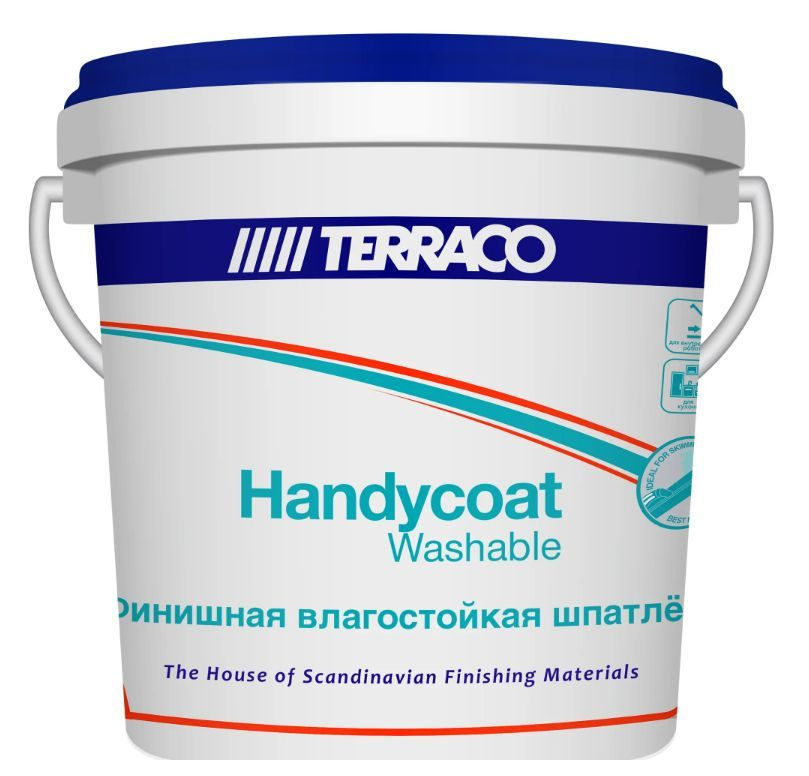 Шпатлёвка финишная влагостойкая Terraco Handycoat Washable 1.5 кг ...