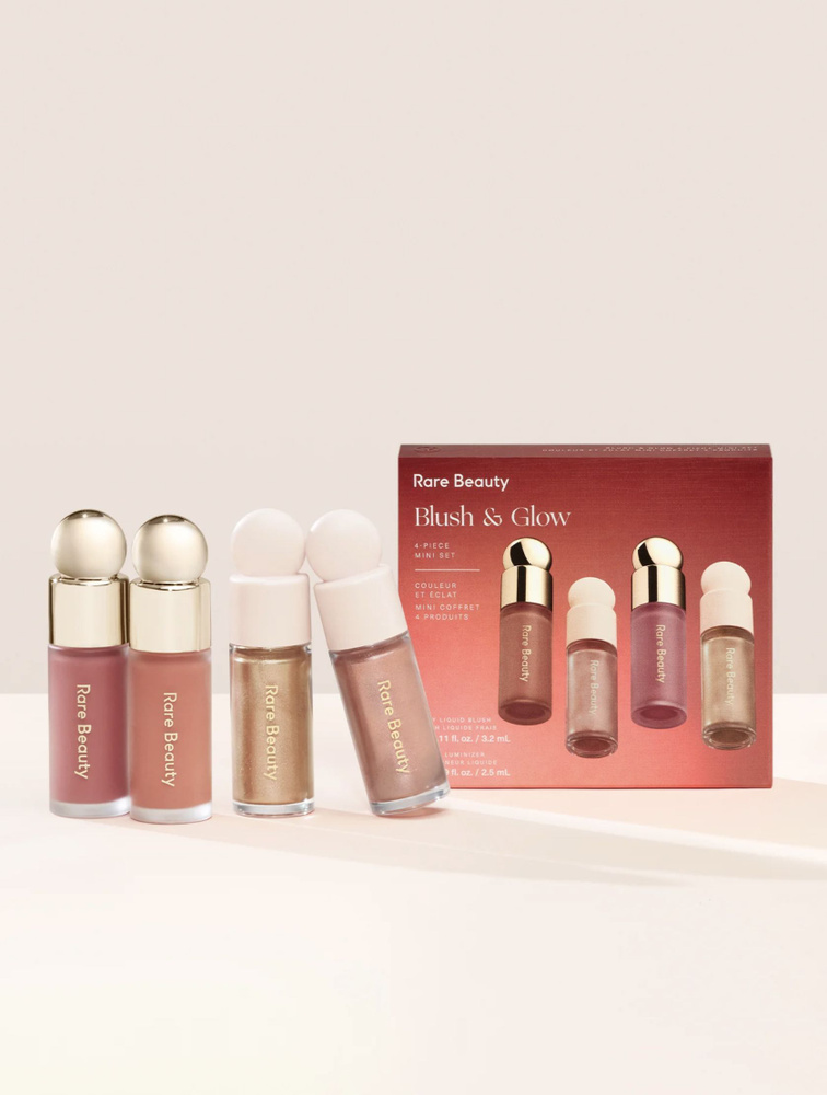 Rare Beauty Подарочный набор для макияжа Blush & Glow 4-Piece Mini Set #1