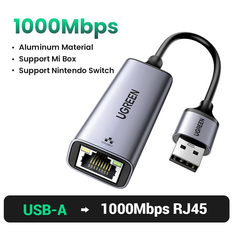 Универсальный сетевой адаптер ugreen usb ethernet-адаптер 1000/100 мбит ...