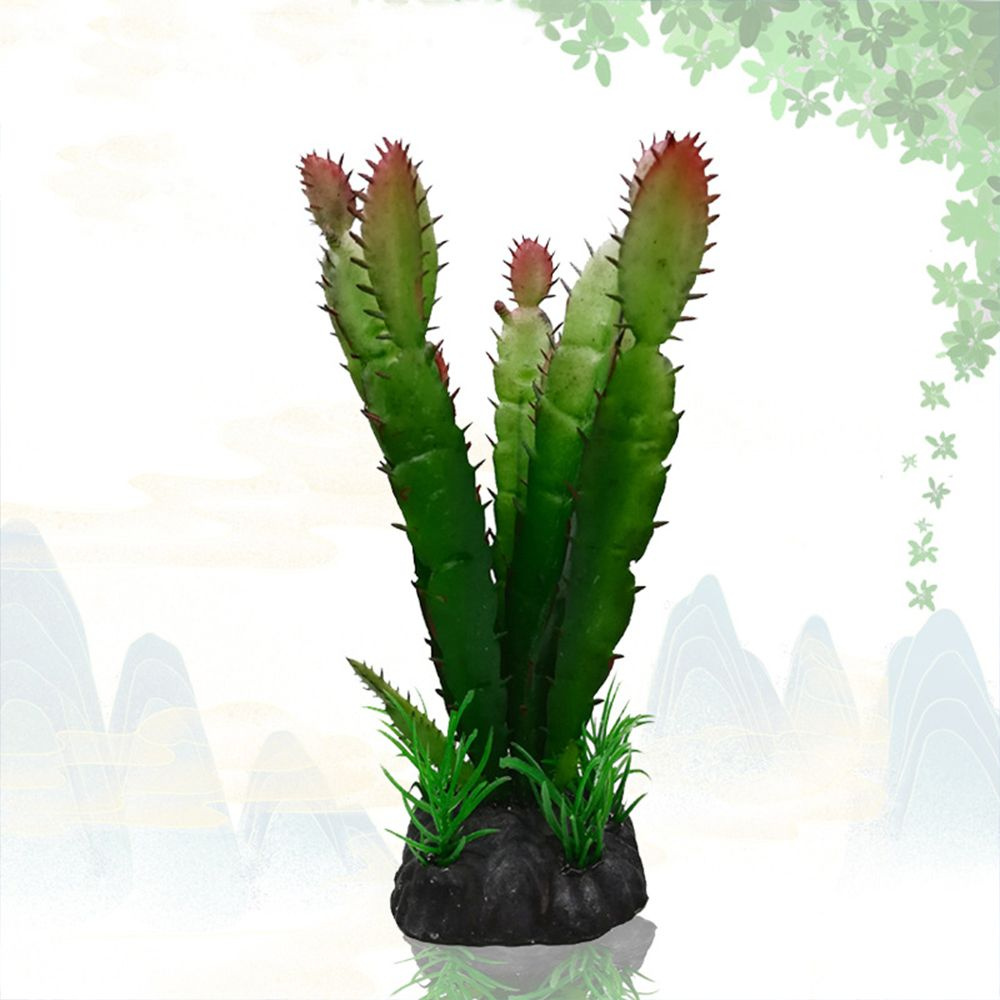 Растения для аквариума искусственные ПЛЕШОП кактус, декор для аквариума для  рыбок, зеленый - купить с доставкой по выгодным ценам в интернет-магазине  OZON (970890191)