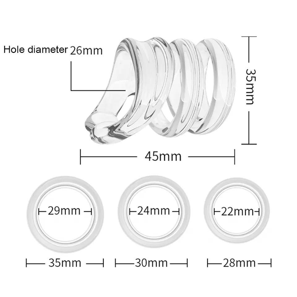 Кольцо сопротивления крайней плоти комплект из 4 частей мужского устройства  для коррекции чрезмерно длинной крайней плоти