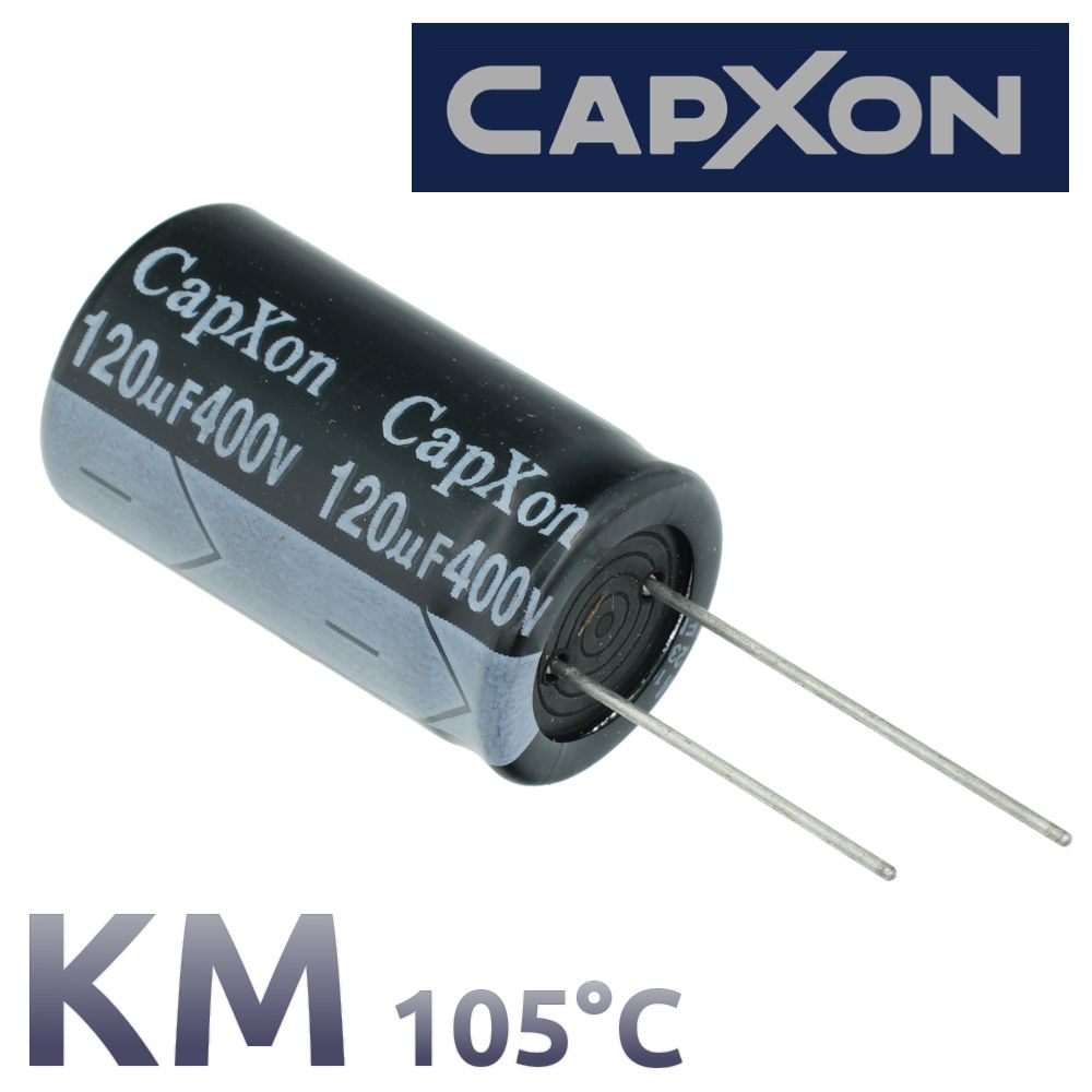 120мкФ 400В / KM / 18x31 / 105 С / конденсатор электролитический (4шт ...