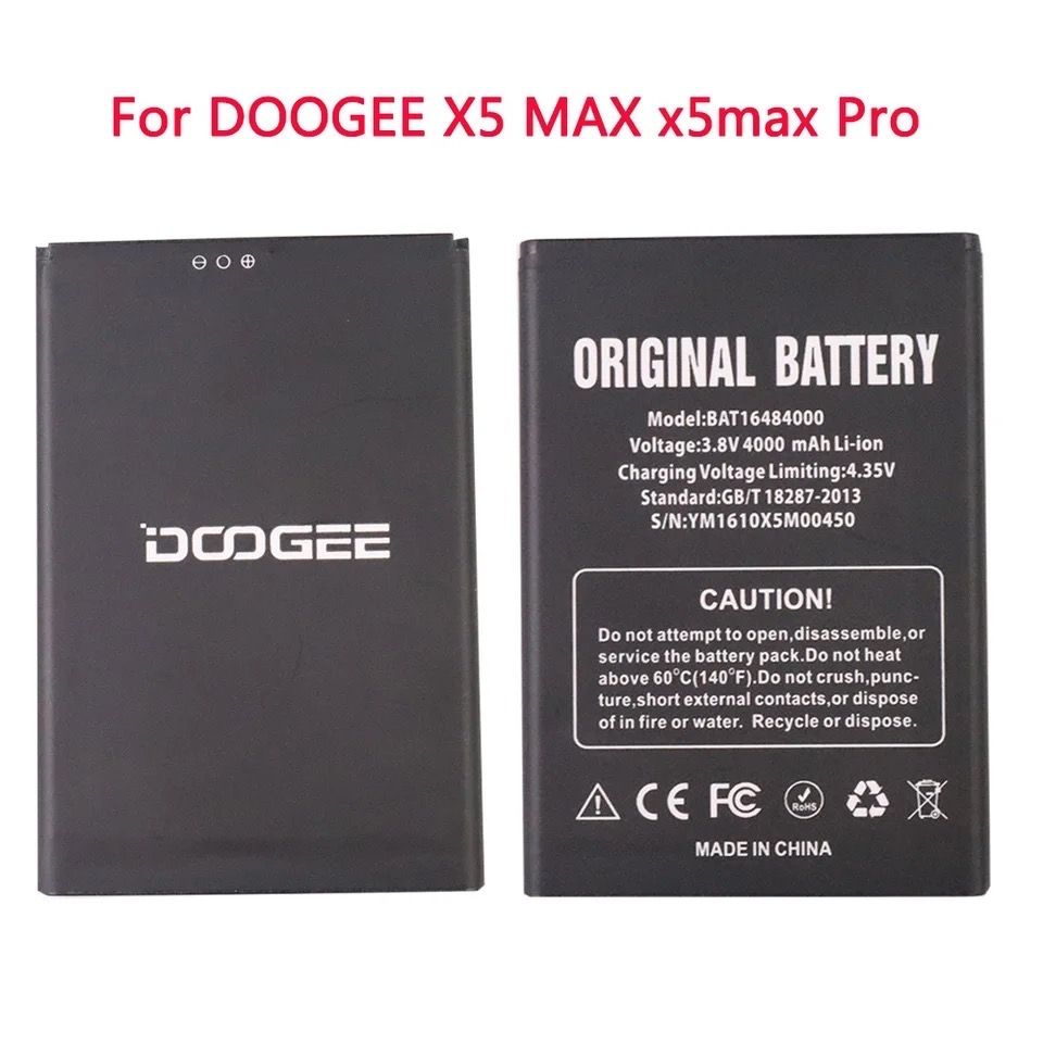 Аккумулятор для doogee X5 MAX Pro BAT16484000 battery 2023 оригинальной  емкости 4000mAh+ набор отверток + скотч - купить с доставкой по выгодным  ценам в интернет-магазине OZON (1271864566)