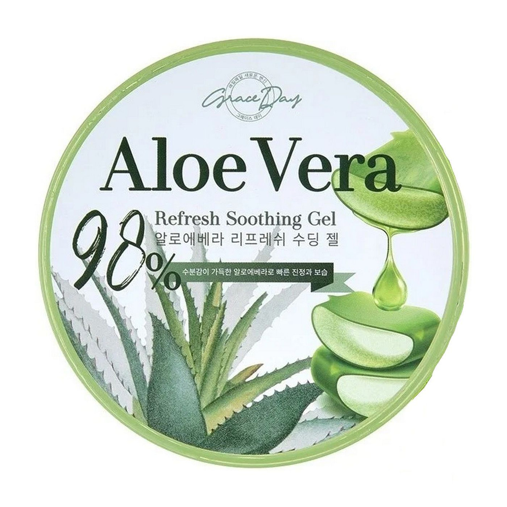 Grace day Гель для тела, Aloe Vera Refresh Soothing Gel, Алоэ вера, 300 мл