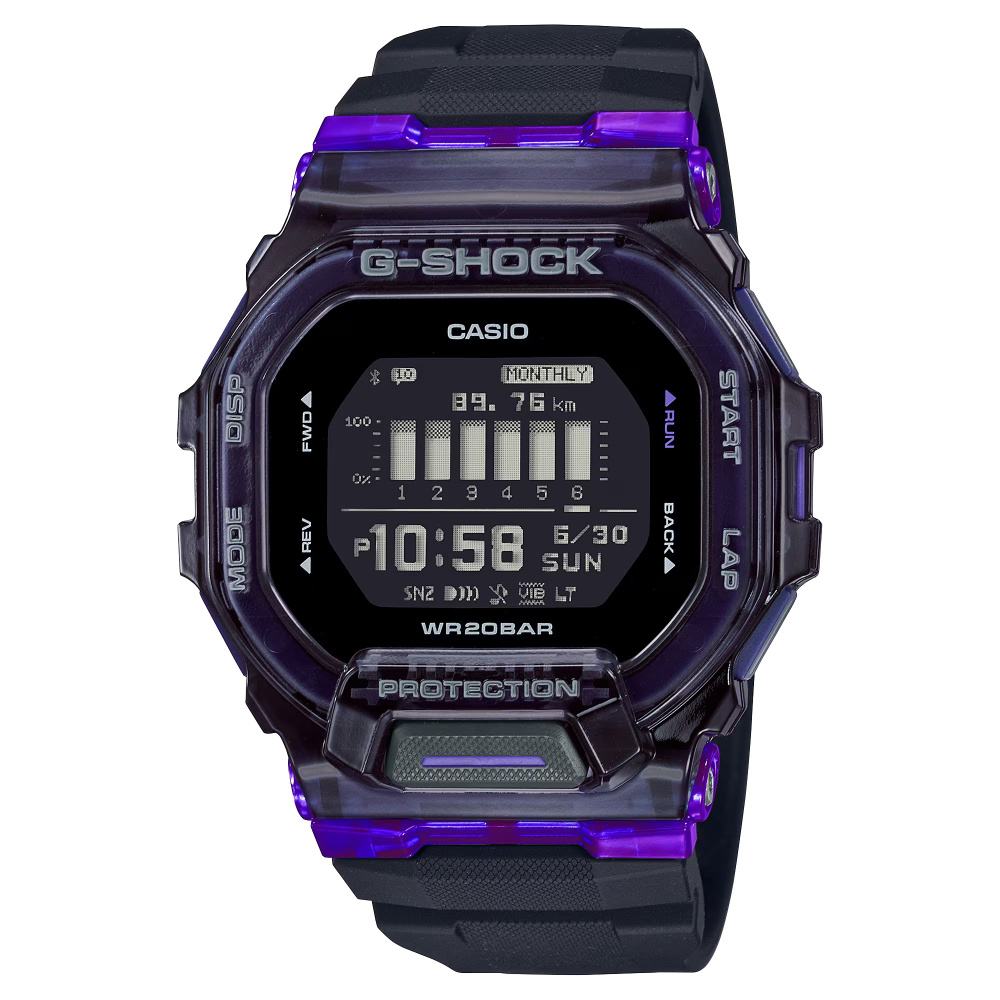 CASIO G-SHOCK GBD-200SM-1A6 часы наручные спортивные с шагомером, акселерометром, Bluetooth и планировщиком #1