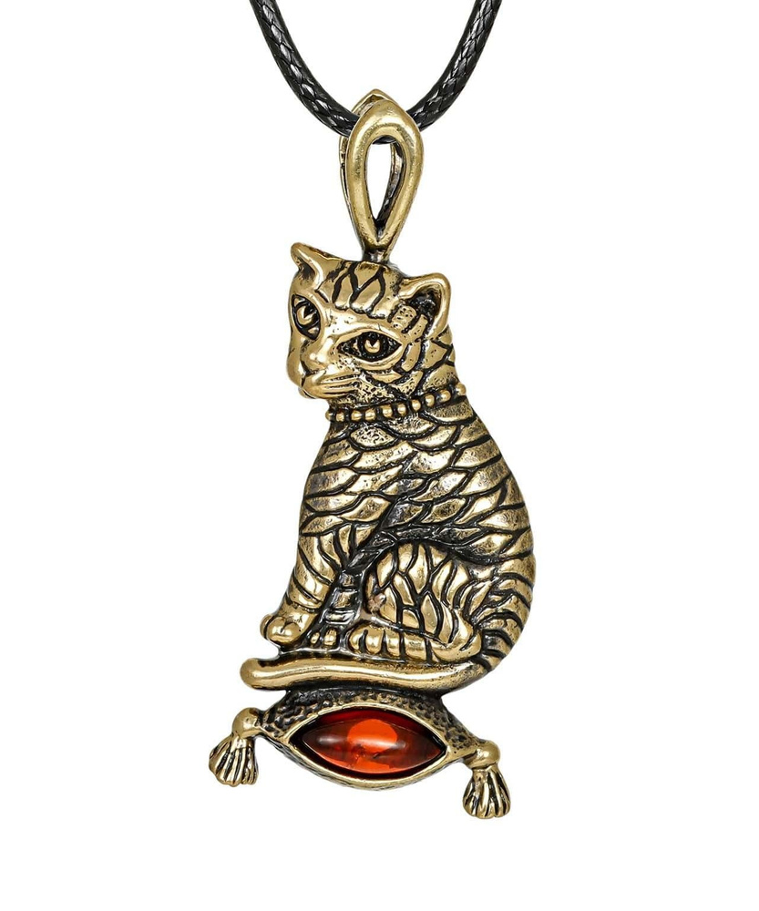 Подвеска из янтаря ЯНТАРЬ БАЛТИКИ Котёнок на подушке - купить с ...