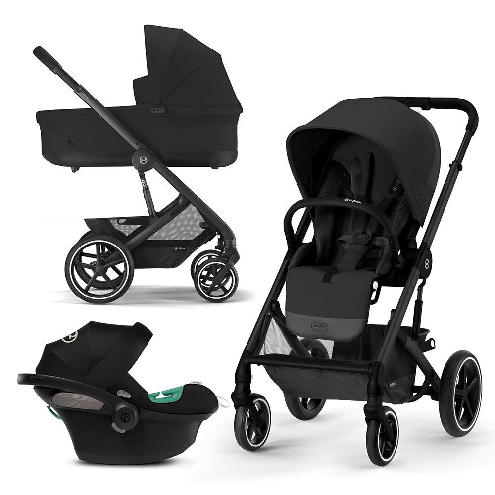 Коляска 3 в 1 Cybex Balios S LUX NEW 2023 Moon Black с дождевиком и ...
