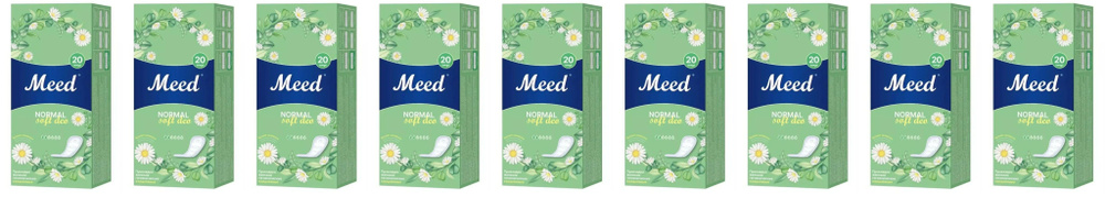 meed Прокладки гигиенические ежедневные Normal Soft Deo, целлюлозные ...