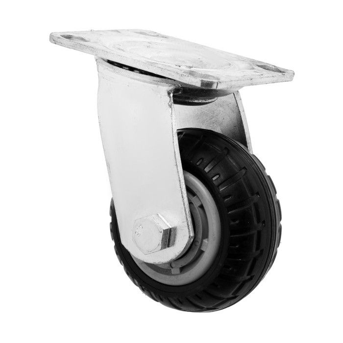 Мебельное колесо для транспортных тележек поворотное, d-100 мм  #1