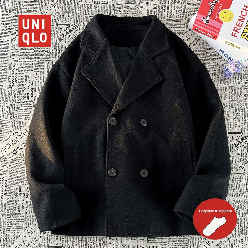 Пальто Uniqlo, Зима, размер 58, цвет черный, Полиэстер - купить по ...