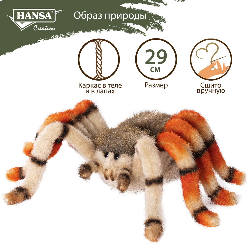Реалистичная мягкая игрушка Hansa Creation Паук, 29см - купить с ...