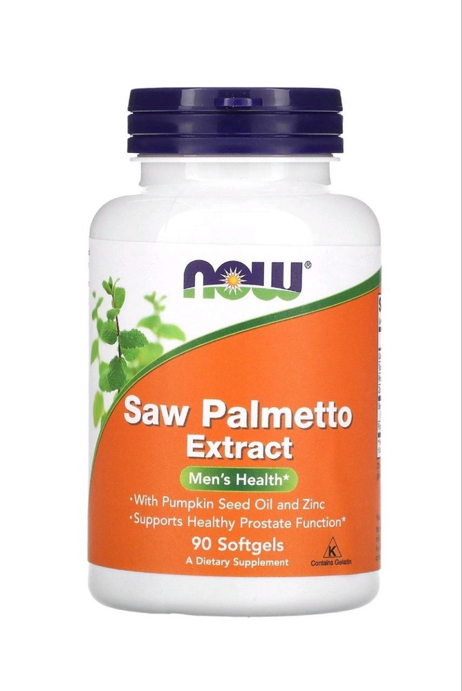 Now Foods экстракт серенои с маслом из семян тыквы и цинком 160 мг - 90 ...