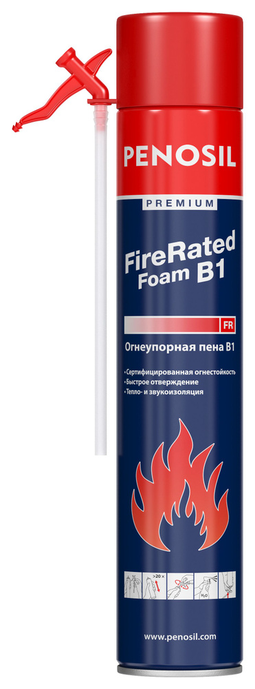 Пена монтажная огнеупорная бытовая Penosil Premium Fire Rated Foam B1, 720 ml  #1