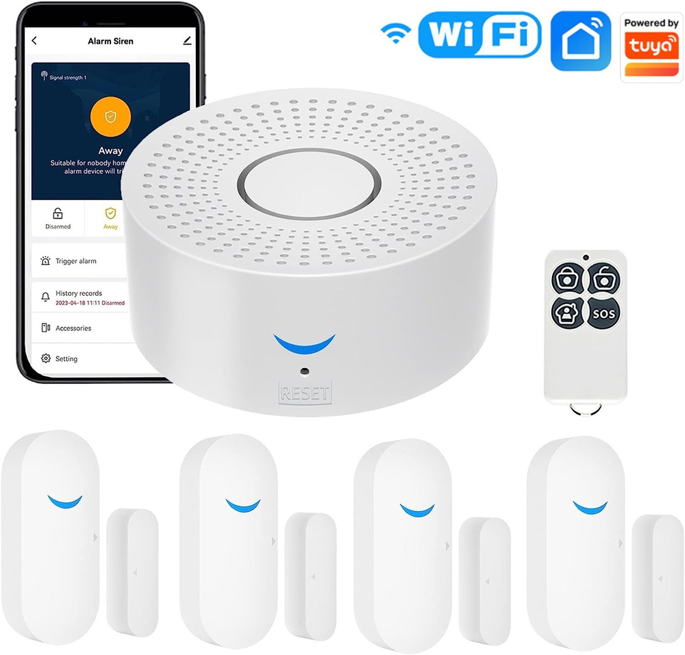 Тревога tuya wi-fi умная домашняя сигнализация 433 мгц охранная сирена  smart life app control беспроводные комплекты домашней купить по доступной  цене с доставкой в интернет-магазине OZON (1405058924)