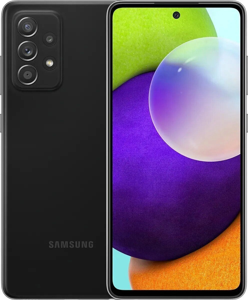 Samsung Смартфон Galaxy A52 5G(Европейская версия с двумя SIM-картами)  6/128 ГБ, черный