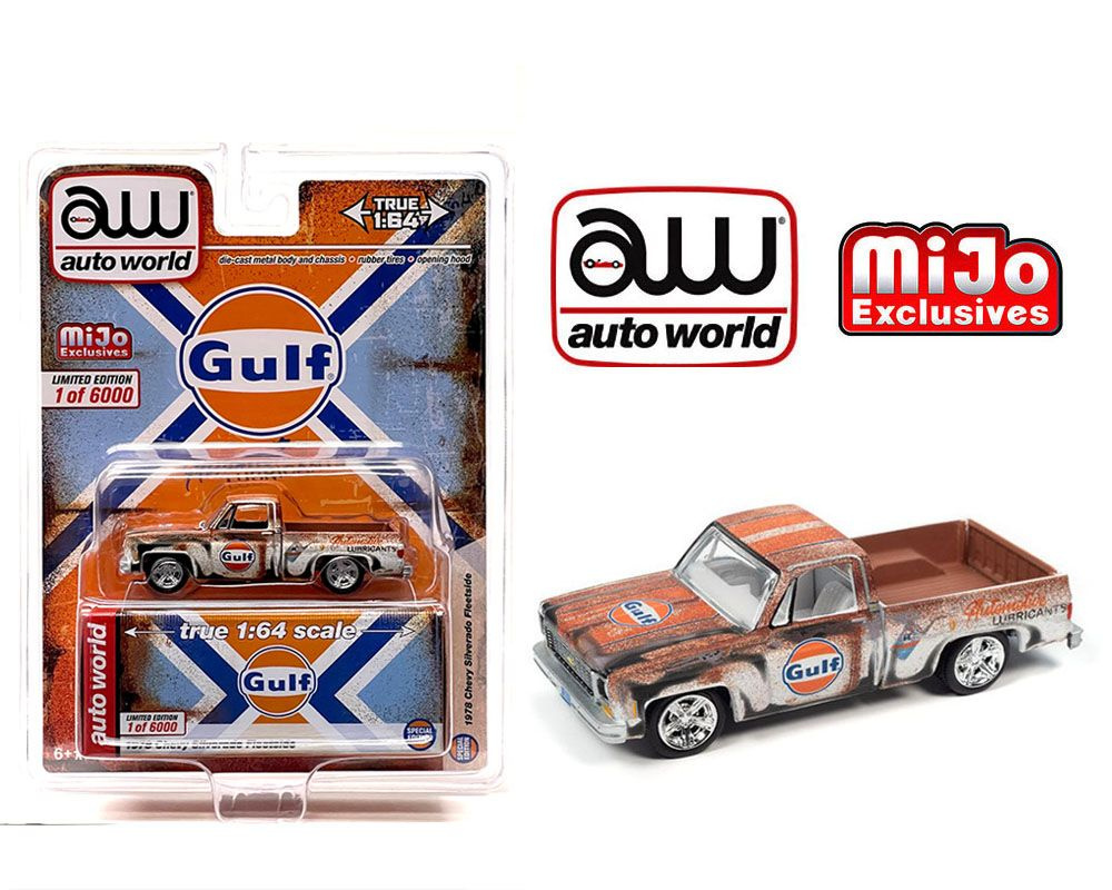 Машинка AW Auto World 1/64 Chevrolet Chevy Silverado muscle trucks GULF Oil  Rat Fink Mouse Track 10 Fleetside Racing Legends used version make old  Pickup Alloy Car Model Collection Gifts - купить