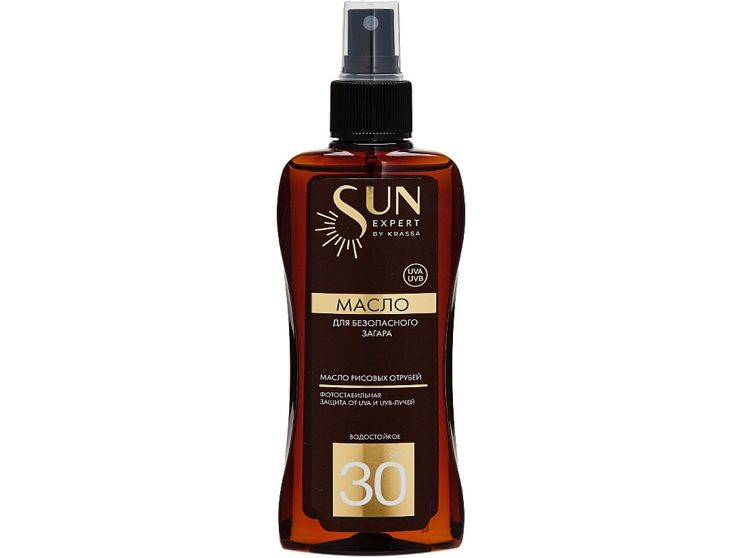 Масло для безопасного загара SPF 30 KRASSA Rice Bran oil - купить с ...