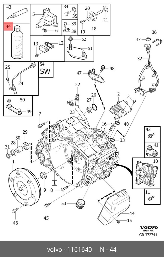 Масло трансмиссионное синтетическое для акпп transmission oil 4л Volvo ...