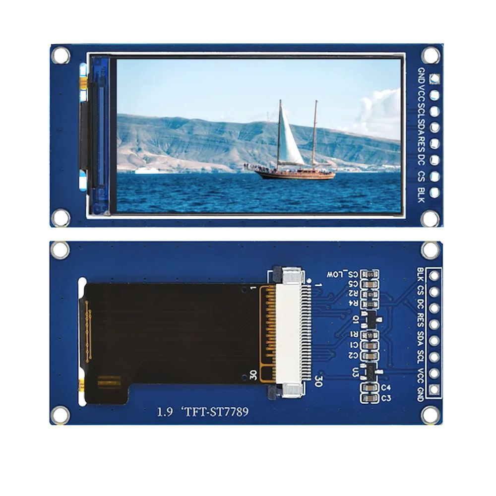 1,9 дюймовый IPS TFT дисплей ЖК-экран цветной модуль 170x320 ST7789 ...