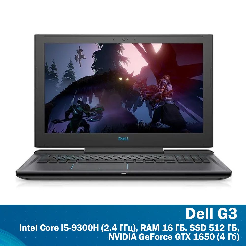 Dell G3 Intel Core i5-9300H Ноутбук 15.6", RAM 16 ГБ, SSD, Windows Pro, серый металлик, Английская раскладка #1