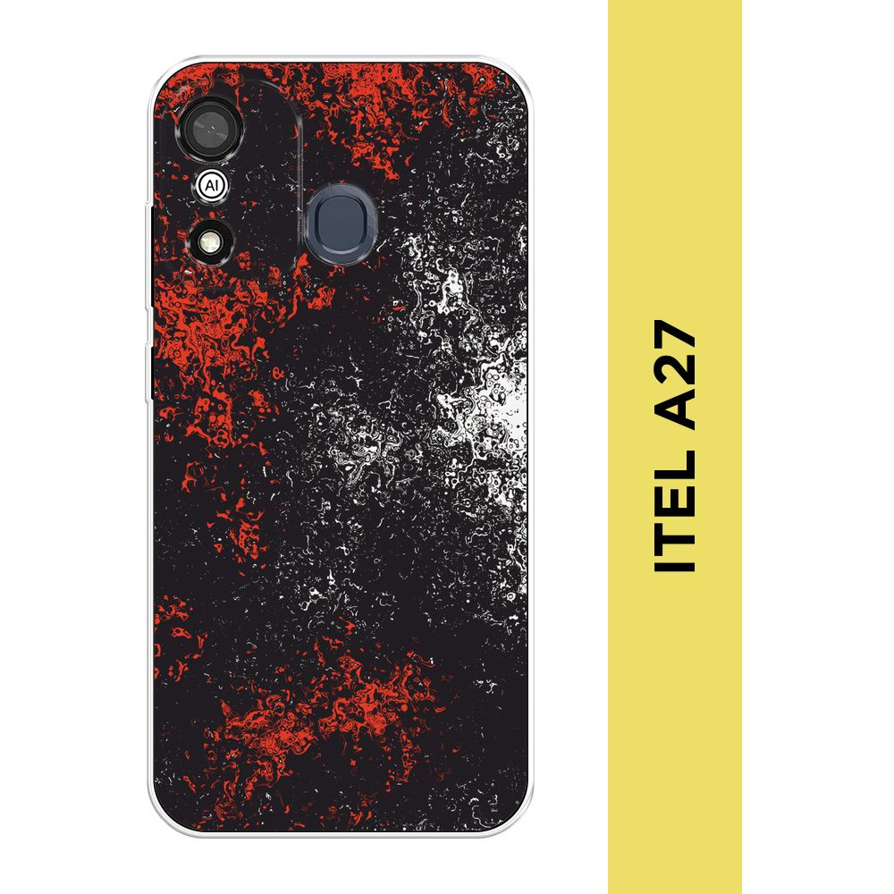 Силиконовый чехол на Itel A27 / Ител А27 "Монотипия", прозрачный ...