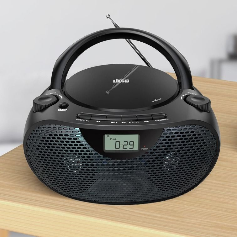 Портативный CD-проигрыватель с Bluetooth, MP3 плеером, FM Radio, AUX ...